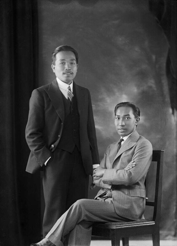 Ahmad tajuddin, sultan of brunei with an unknown man npg x157417