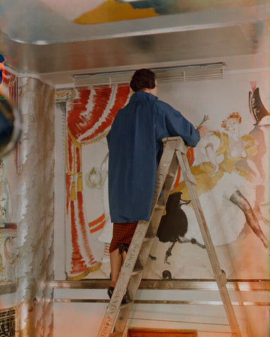 Doris Zinkeisen working on the panels in the Grill Room of the RMS Queen Mary NPG x220842