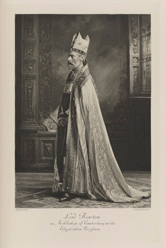 Montagu william lowry corry, baron rowton as archbishop of canterbury in the elizabethan procession npg ax41072