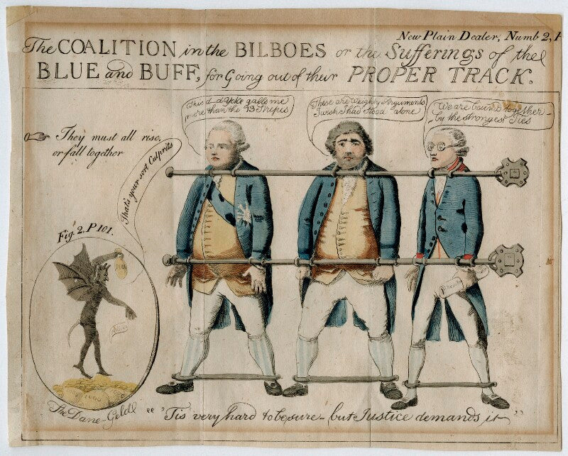 The coalition in the bilboes or the sufferings of the blue & buff, for going out of their proper track npg d42235