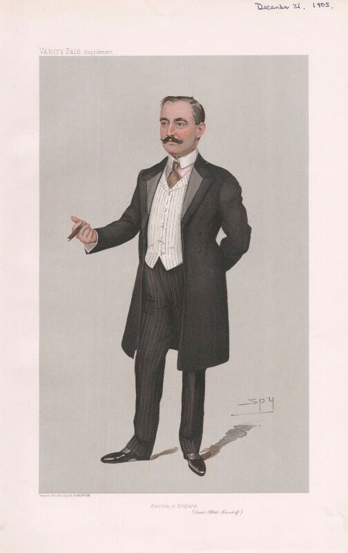 Count albert mensdorff pouilly dietrichstein ('men of the day. no. 994. "austria in england (count albert mensdorff)"') npg d45306