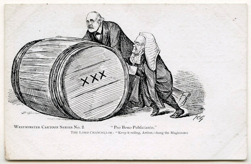 Pro bono public(an)o (arthur james balfour, 1st earl of balfour; hardinge stanley giffard, 1st earl of halsbury) npg d42280