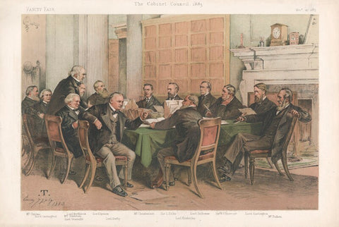 "The Cabinet Council, 1883" (Gladstone and 13 colleagues) NPG D44149