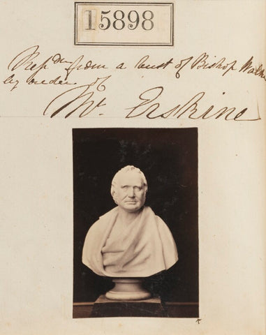 Bishop Walker ('Reproduction from a bust of Bishop Walker by order of Mr Erskine') NPG Ax63828