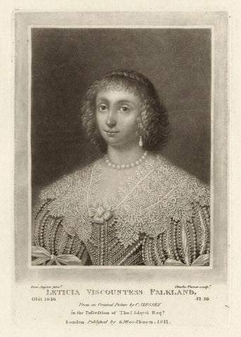 Lettice Cary (née Morison), Viscountess Falkland NPG D28479