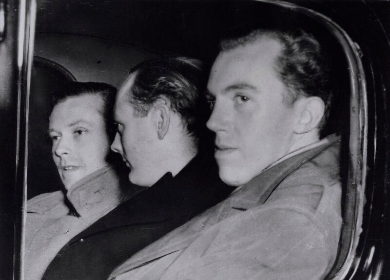 Michael pitt rivers; edward douglas scott montagu, 3rd baron montagu of beaulieu; peter wildeblood npg x136608