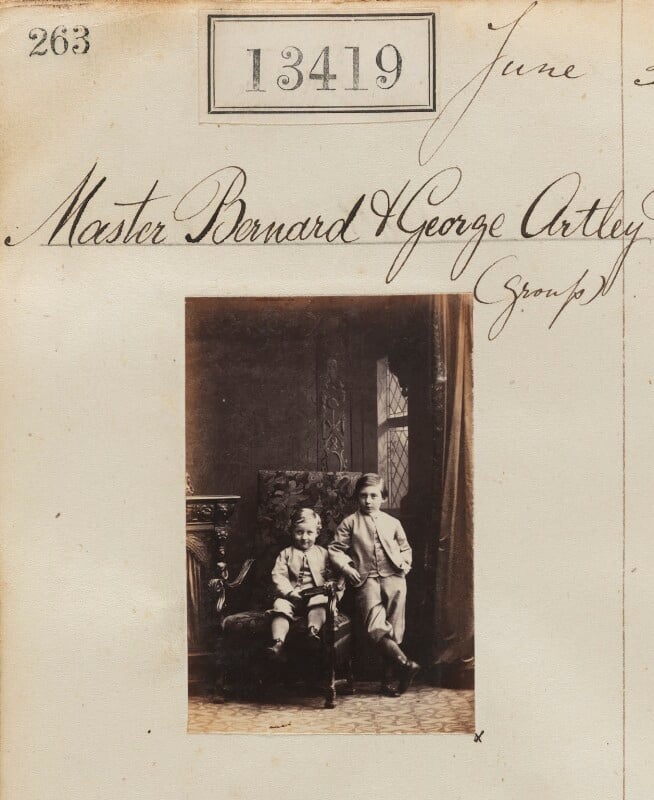 Bernard edward delaval astley, 19th baron hastings; george manners astley, 20th baron hastings npg ax63052