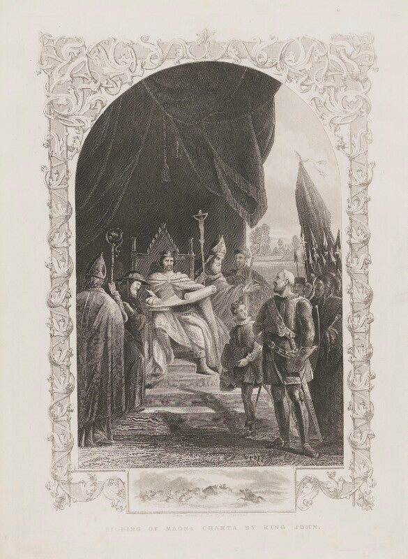 'signing of magna charta by king john' (king john) npg d4069