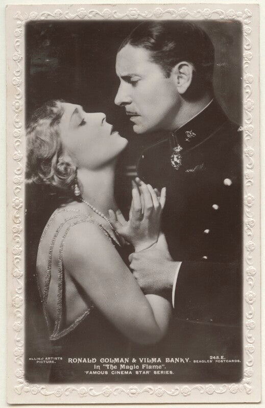Vilma bánky and ronald colman in 'the magic flame' npg ax160196