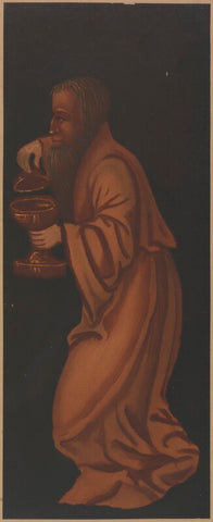 Figure from painting of 'Adoration of the Magi' on the rood screen at Plymtree Church (formerly thought to be John Morton) NPG D43057