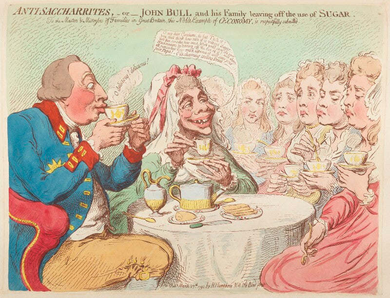 'anti saccharrites,   or   john bull and his family leaving off the use of sugar' npg d12446