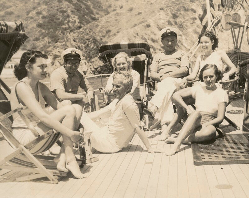 (evelyn) grace poggi; harry greene; charlie chaplin; mrs harry greene; joseph michael schenck; margaret la marr; paulette goddard npg x198469