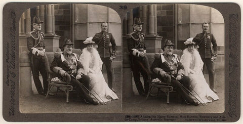 Sir Harry Holdsworth Rawson and Alice Rawson with two unknown others NPG x33937