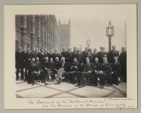 'The Council of the "National Union" on the Terrace of the House of Commons' NPG x135318
