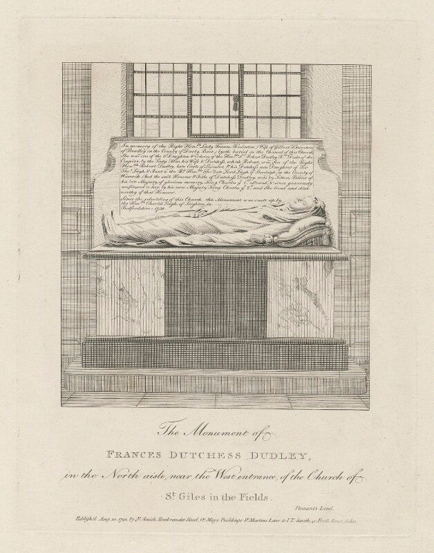 Tomb of lady frances kniveton (née dudley) npg d35598
