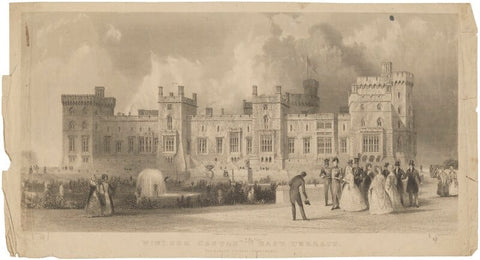 'Windsor Castle, East Terrace' (including Queen Victoria; Prince Albert of Saxe-Coburg and Gotha) NPG D33636
