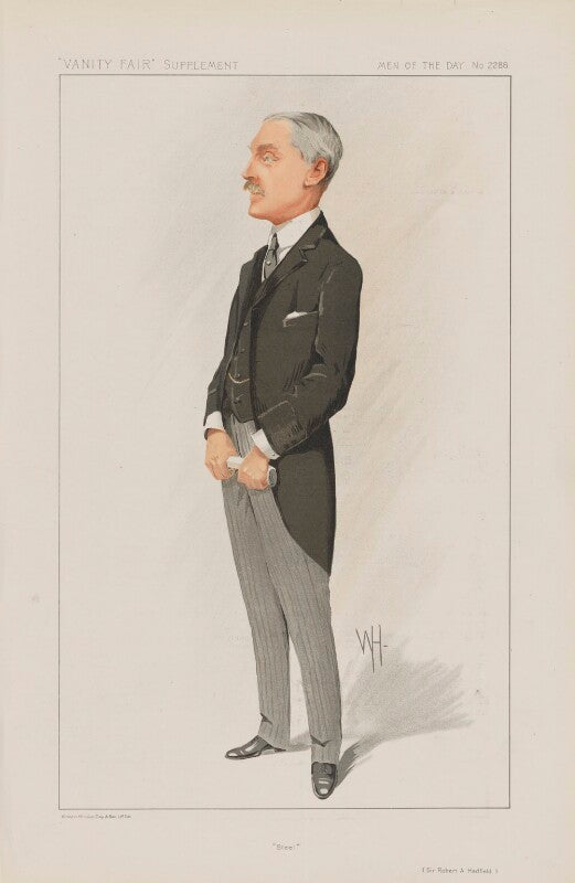 Sir robert abbott hadfield, 1st bt ('men of the day. no. 2288. "steel."') npg d45678