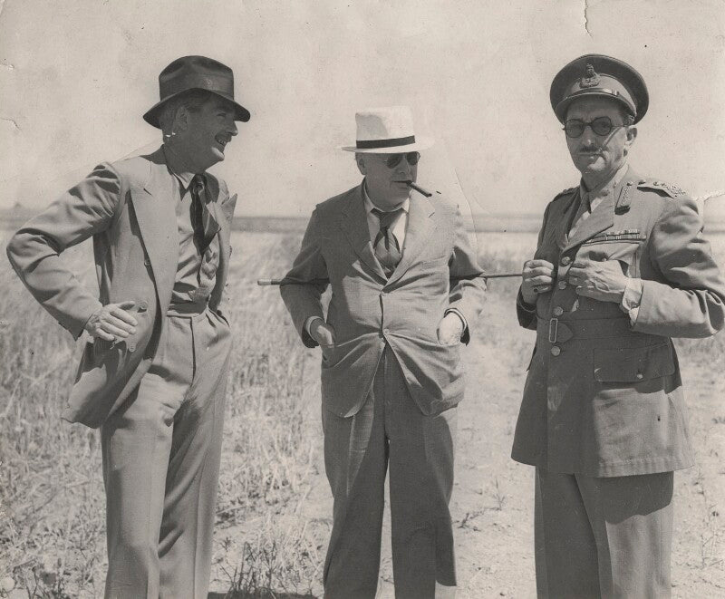 Anthony eden, 1st earl of avon; winston churchill; alan francis brooke, 1st viscount alanbrooke npg x198366