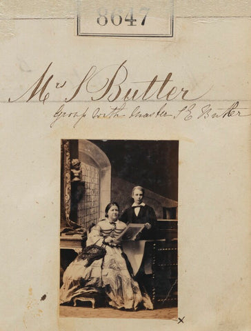Eliza Hulman Butler (née Simpson); Samuel Evan Butler ('Mrs S. Butler group with Master S.E. Butler') NPG Ax58470