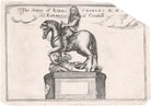 The Statue of King Charles II at the Entrance of Cornhill (King Charles II; Oliver Cromwell) NPG D42234