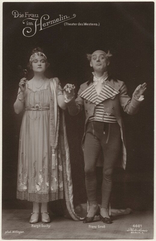 Margit suchy and franz gross in 'die frau im hermelin' npg x139767