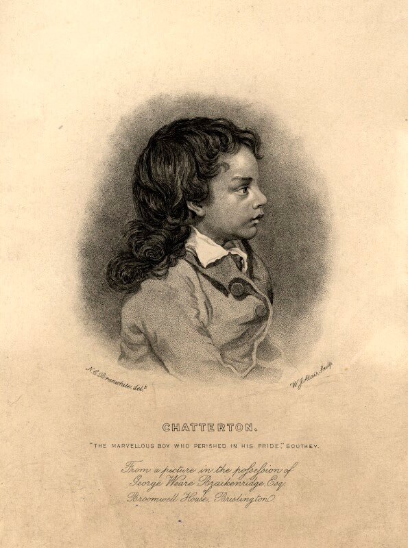 Unknown boy engraved as thomas chatterton npg d7827