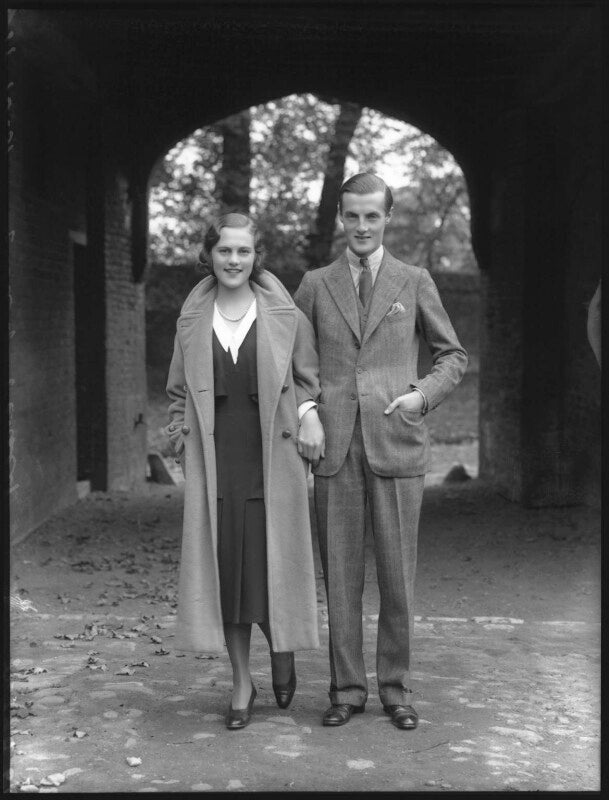 Patricia kenneth child villiers (née richards), countess of jersey (later filmer wilson, later laycock); george francis child villiers, 9th earl of jersey npg x34482