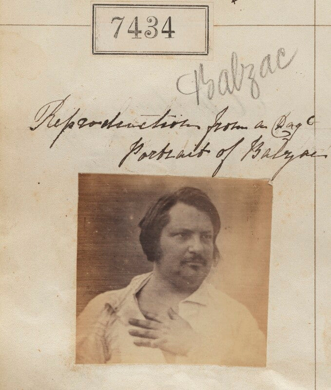 Honoré de balzac ('reproduction from a daguerreotype portrait of balzac') npg ax57337