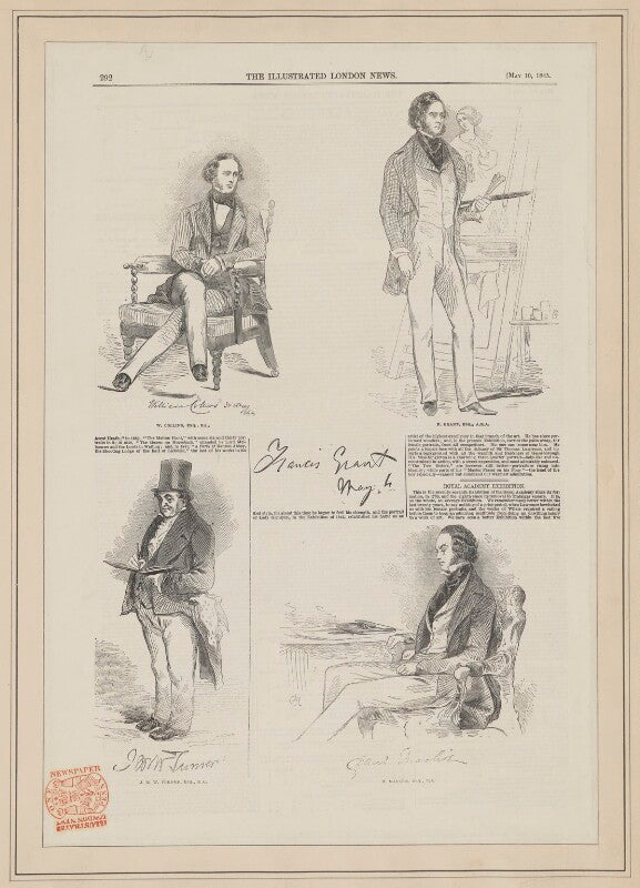 William collins; sir francis grant; j.m.w. turner; daniel maclise npg d39446