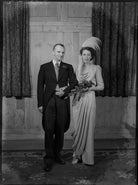 Margaret Elizabeth (née Robertson), Lady Silsoe; Malcolm Trustram Eve, 1st Baron Silsoe NPG x43054