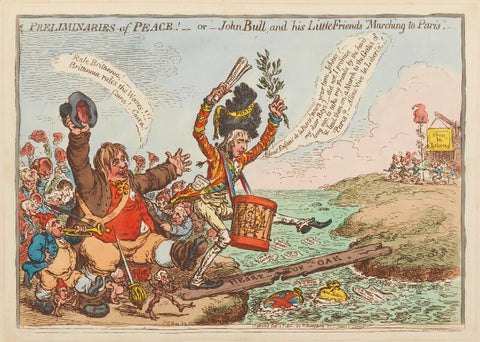 'Preliminaries of peace! - or - John Bull, and his little friends "marching to Paris"' NPG D12768