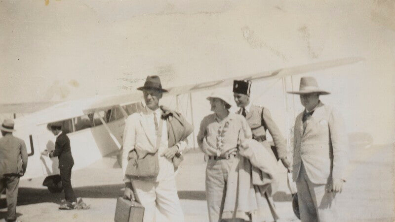 Walter edward guinness, 1st baron moyne of bury st edmunds; clementine ogilvy spencer churchill (née hozier), baroness spencer churchill; winston churchill npg ax183247