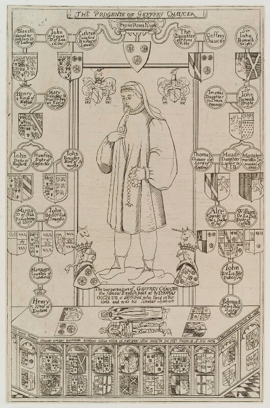 'the progenie of geffrey chaucer' (geoffrey chaucer) npg d19333