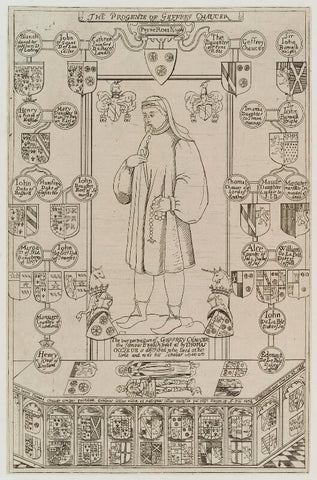 'The progenie of Geffrey Chaucer' (Geoffrey Chaucer) NPG D19333