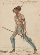 An Indian War chief completely equipped with a scalp in his hand NPG 4855(73)