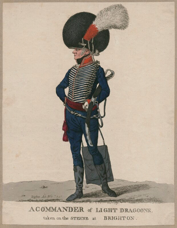 Sir james affleck, bt ('a commander of light dragoons, taken on the steyne at brighton') npg d47129