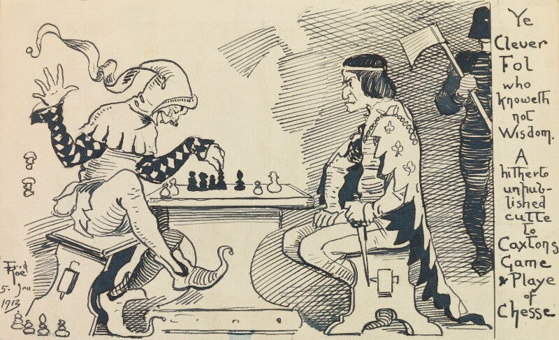 Comic sketch: 'ye clever fol .....' (three unknown sitters) npg d43119