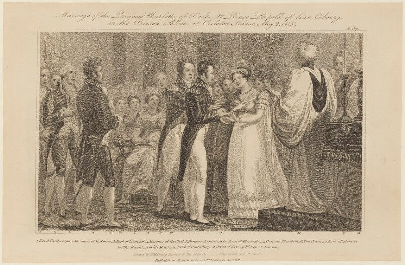 'marriage of the princess charlotte of wales to prince leopold of saxe cobourg' npg d16053