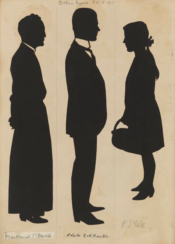 Visitors to st luke's church bazaar, eltham park (maitland theophilus dodds; charles edward augustine burton; p. steele) npg d46608