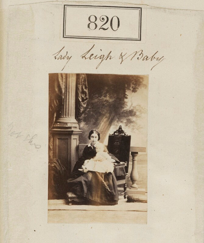 Caroline amelia (née grosvenor), lady leigh; hon. rowland charles frederick leigh npg ax50426