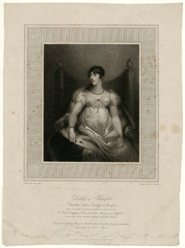 Charlotte sophia (née leveson gower), duchess of beaufort npg d31583