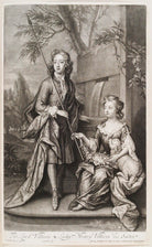 William Villiers, 2nd Earl of Jersey; Mary Granville (née Villiers) Lady Lansdowne NPG D11549