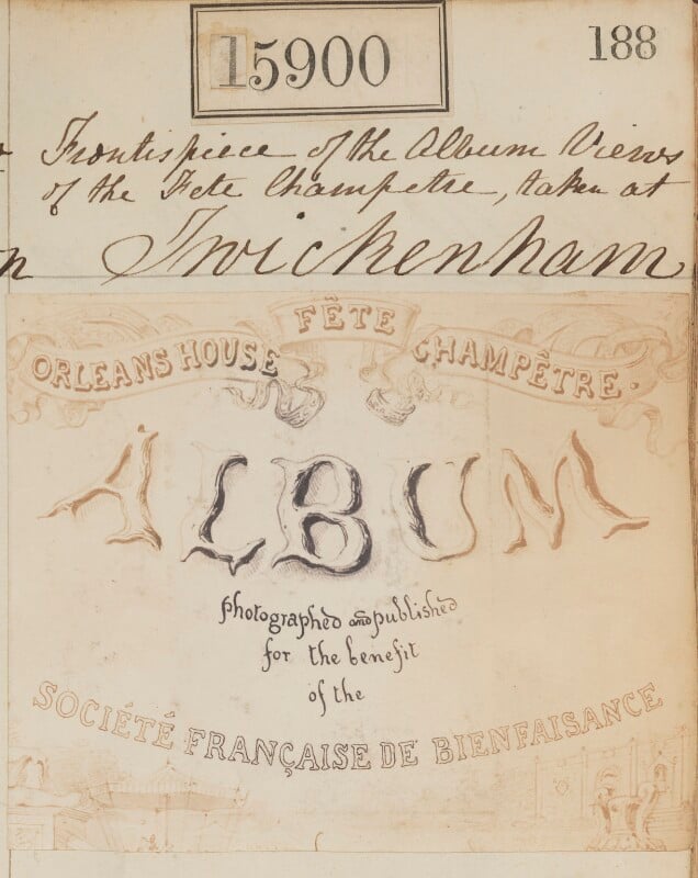 Frontispiece of the album views of the fete champetre taken at twickenham' npg ax63830