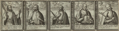 Portraits 20-24 in ''Effigies et nomina quorundam e societate Iesu qui pro fide vel pietate sun iter facti ab anno 1549 ad annum 1607'' (Rome, 1608) NPG D25316