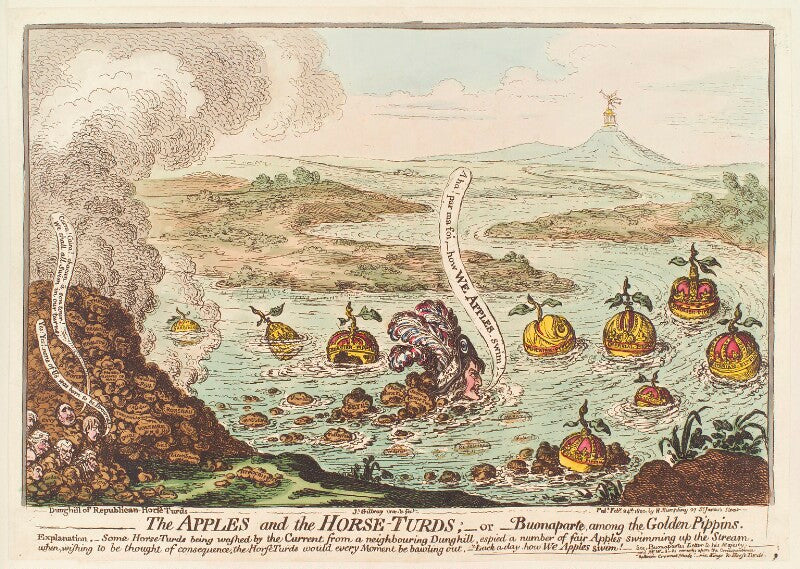 'the apples and the horse turds;   or   buonaparte among the golden pippins' npg d13033