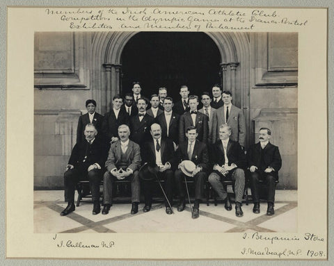 'Members of the Irish American Athletic Club, Competitors in the Olympic Games at the Franco-British Exhibition and Members of Parliament' NPG x131233