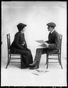 Margaret Chute as Mrs Cowper-Cowper; G. Trevor Roller as Parker in 'Lady Windermere's Fan' NPG x103957