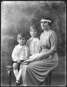 Christopher Woodhouse, 5th Baron Terrington; David Woodhouse, 4th Baron Terrington; Valerie Woodhouse (née Phillips), Lady Terrington NPG x121194