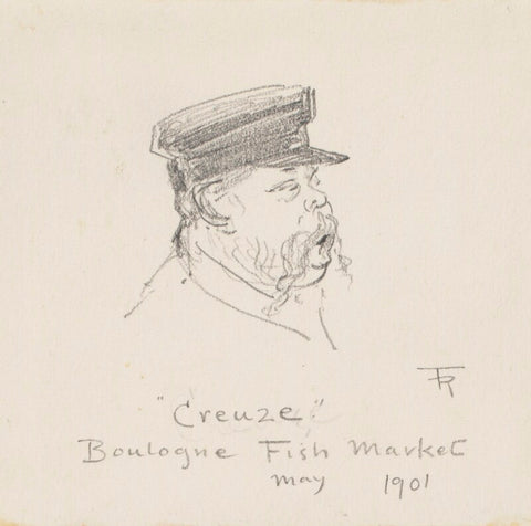 'Creuze, Boulogne Fish Market' (Unknown fisherman) NPG D43089