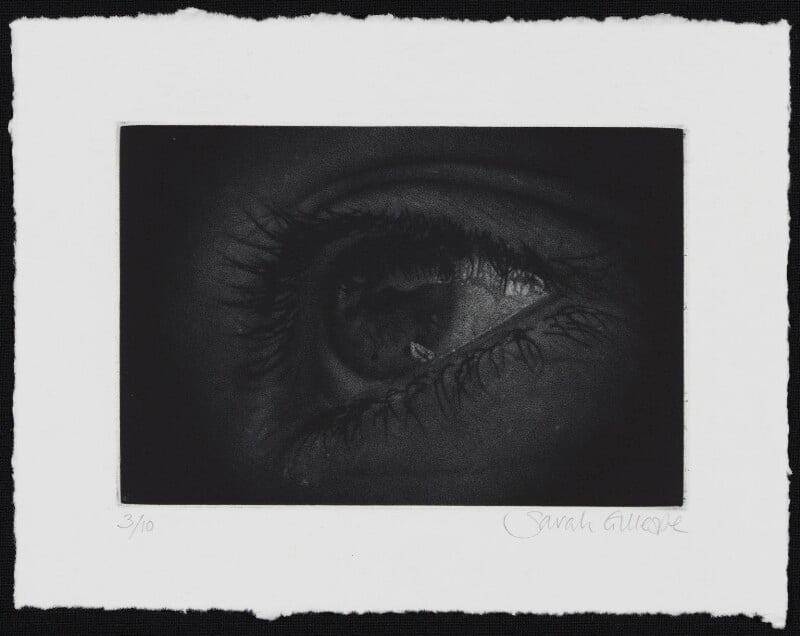 Mezzotint of an eye npg d49618